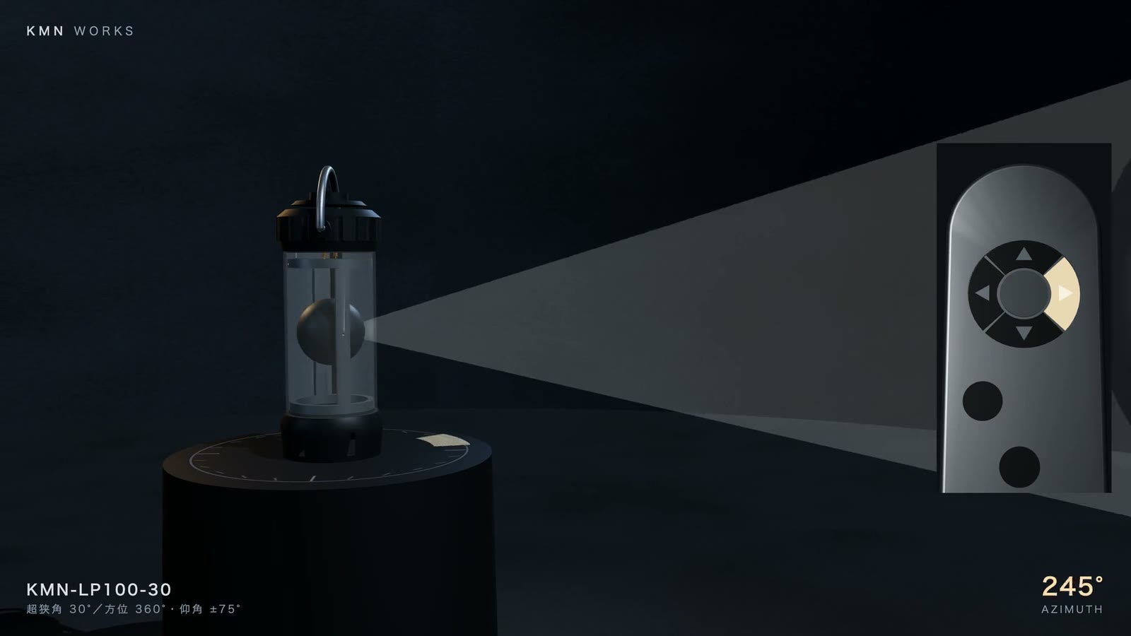 KMN-LP100 の配光デモ